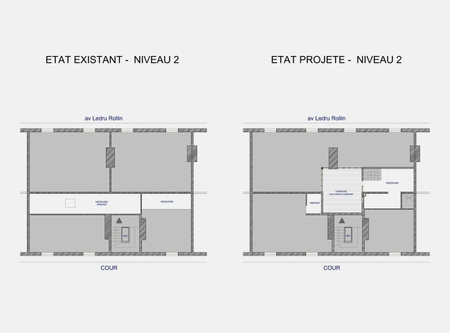 Niveau 2 – existant/projeté